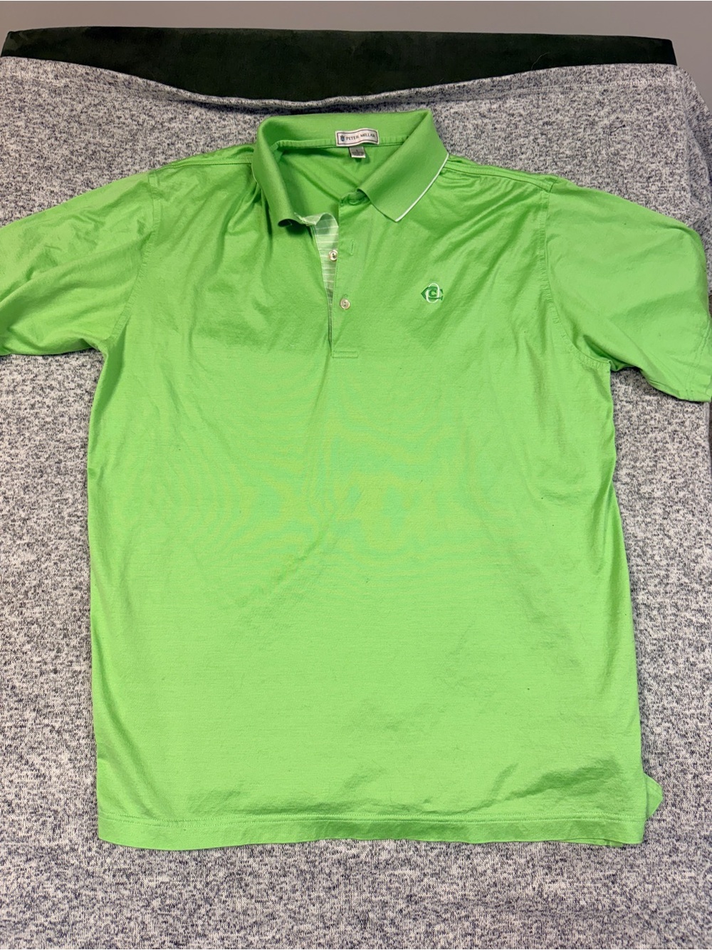 Peter Millar Lime Green Short-Sleeve Polo